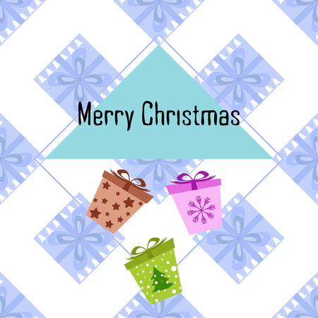 Christmas card, gifts, vector backgroundのイラスト素材