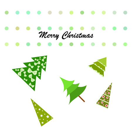 Christmas card, fir tree, vector backgroundのイラスト素材