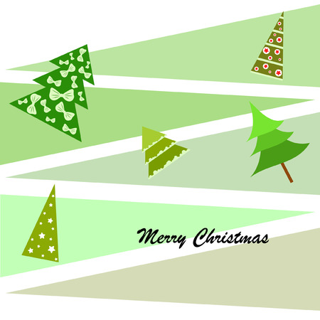 Christmas card, fir tree, vector backgroundのイラスト素材