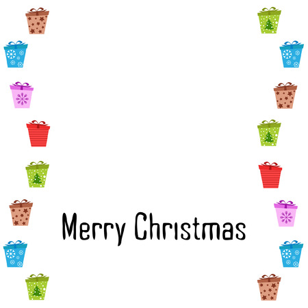 Christmas card, gifts, vector backgroundのイラスト素材