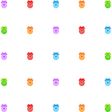 Christmas balls, New Year greeting card, vector backgroundのイラスト素材