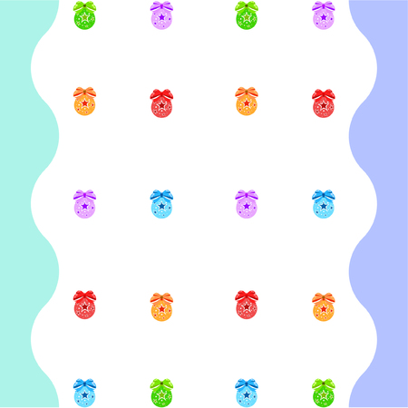 Christmas balls, New Year greeting card, vector backgroundのイラスト素材