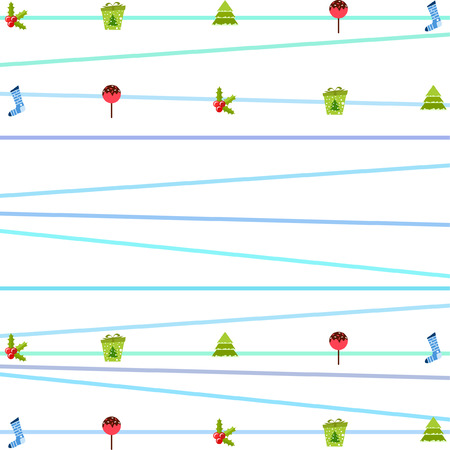 christmas card, candy fir gift christmas sock, vector backgroundのイラスト素材