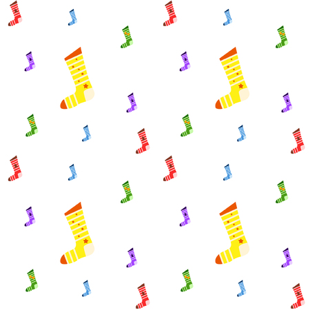 christmas card, christmas sock, vector backgroundのイラスト素材