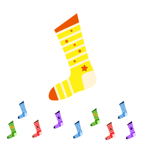 christmas card, christmas sock, vector backgroundのイラスト素材