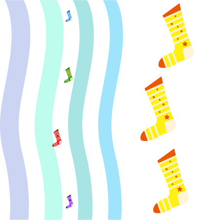 christmas card, christmas sock, vector backgroundのイラスト素材