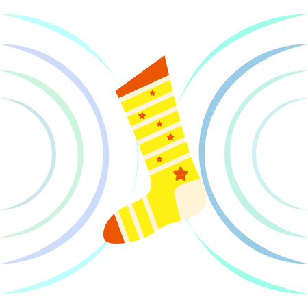 christmas card, christmas sock, vector backgroundのイラスト素材