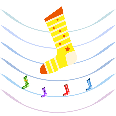 christmas card, christmas sock, vector backgroundのイラスト素材