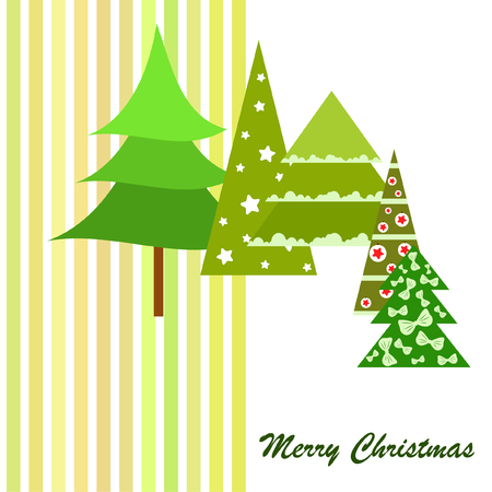 Christmas card, fir tree, vector backgroundのイラスト素材