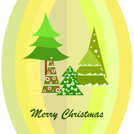 Christmas card, fir tree, vector backgroundのイラスト素材
