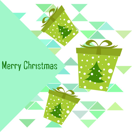 Christmas card, gifts, vector backgroundのイラスト素材