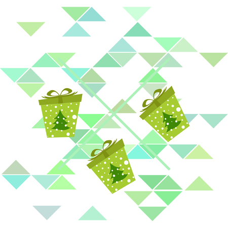 Christmas card, gifts, vector backgroundのイラスト素材