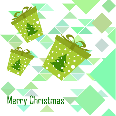 Christmas card, gifts, vector backgroundのイラスト素材