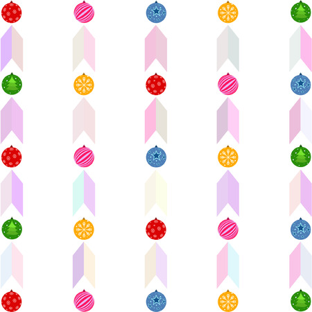 Christmas balls, New Year greeting card, vector backgroundのイラスト素材