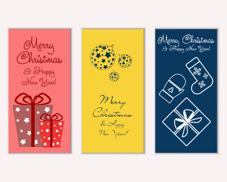 Vector illustration of winter holidays greeting cardsのイラスト素材
