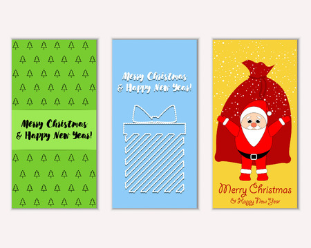 Vector illustration of winter holidays greeting cardsのイラスト素材