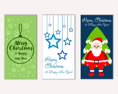 Vector illustration of winter holidays greeting cardsのイラスト素材