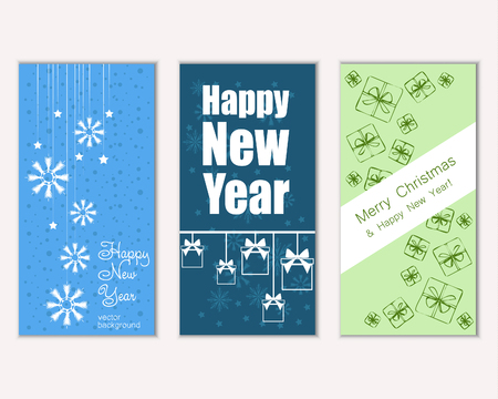 Vector illustration of winter holidays greeting cardsのイラスト素材