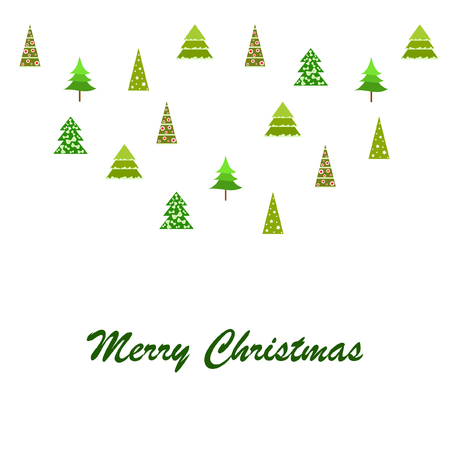 Christmas card, fir tree, vector backgroundのイラスト素材
