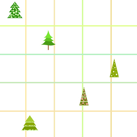 Christmas card, fir tree, vector backgroundのイラスト素材