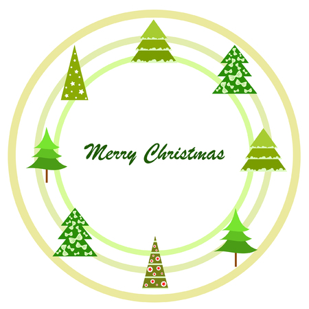 Christmas card, fir tree, vector backgroundのイラスト素材