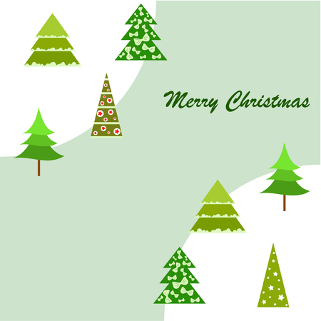 Christmas card, fir tree, vector backgroundのイラスト素材
