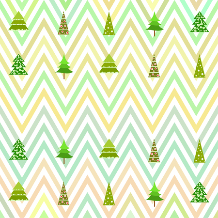 Christmas card, fir tree, vector backgroundのイラスト素材