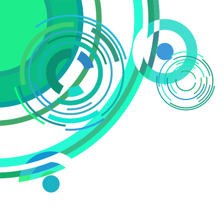 Abstract colored circles, lines, on white background, vector, businessのイラスト素材