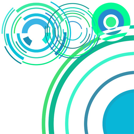 Abstract colored circles, lines, on white background, vector, businessのイラスト素材