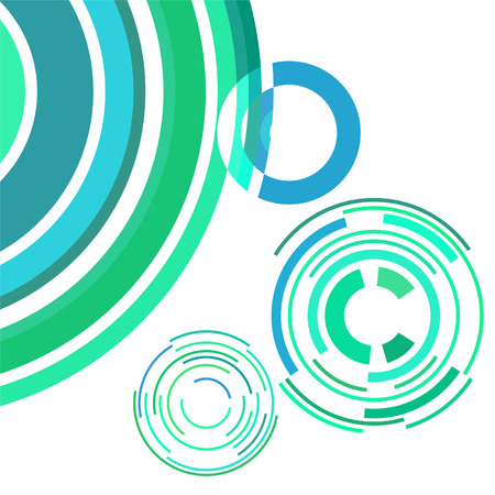 Abstract colored circles, lines, on white background, vector, businessのイラスト素材