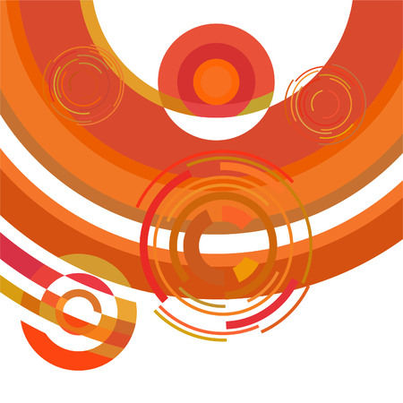 Abstract colored circles, lines, on white background, vector, businessのイラスト素材