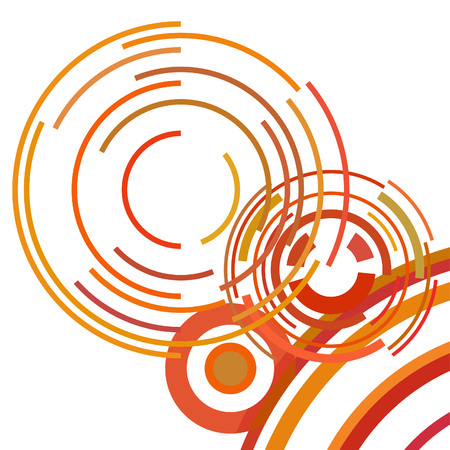 Abstract colored circles, lines, on white background, vector, businessのイラスト素材