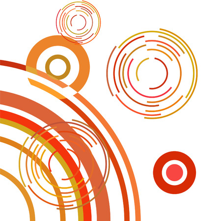 Abstract colored circles, lines, on white background, vector, businessのイラスト素材
