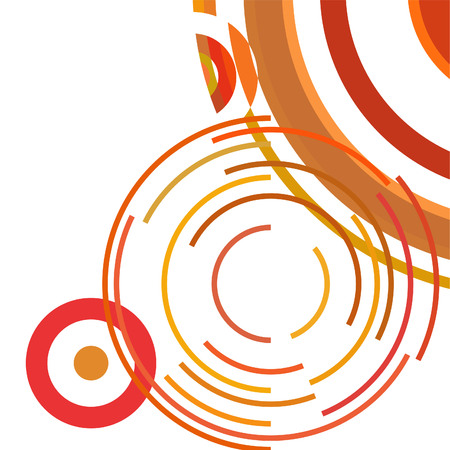 Abstract colored circles, lines, on white background, vector, businessのイラスト素材