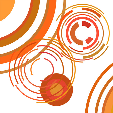 Abstract colored circles, lines, on white background, vector, businessのイラスト素材