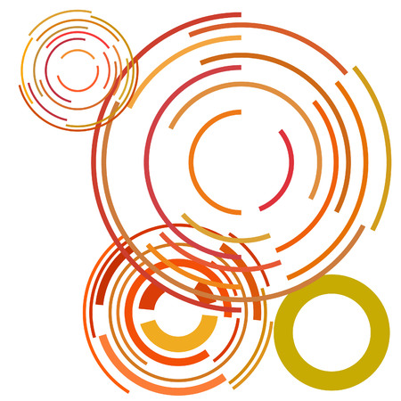 Abstract colored circles, lines, on white background, vector, businessのイラスト素材