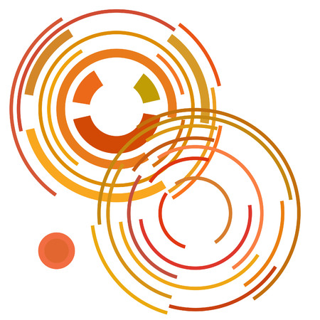 Abstract colored circles, lines, on white background, vector, businessのイラスト素材