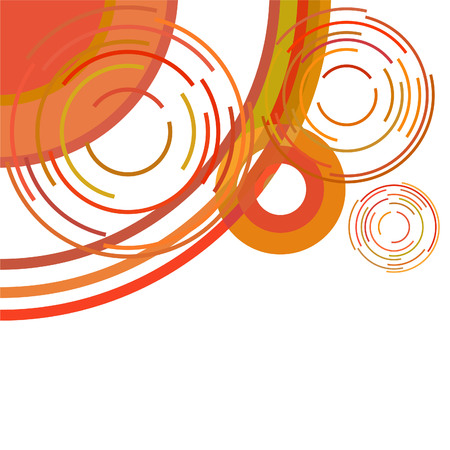 Abstract colored circles, lines, on white background, vector, businessのイラスト素材