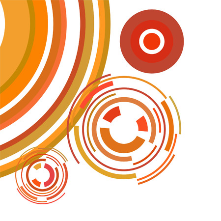 Abstract colored circles, lines, on white background, vector, businessのイラスト素材