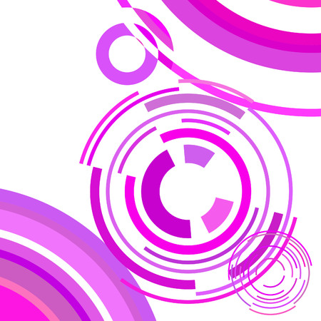 Abstract colored circles, lines, on white background, vector, businessのイラスト素材