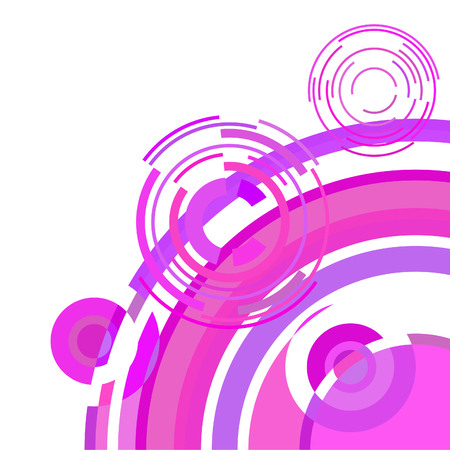 Abstract colored circles, lines, on white background, vector, businessのイラスト素材