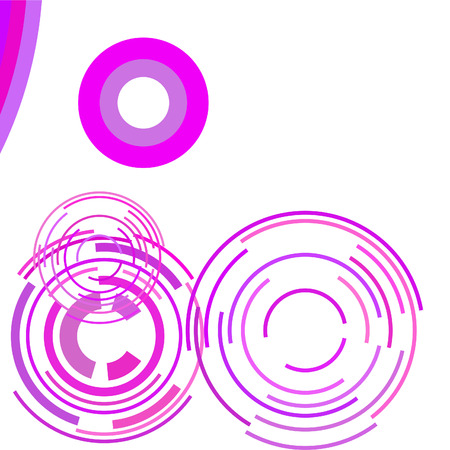 Abstract colored circles, lines, on white background, vector, businessのイラスト素材