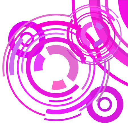 Abstract colored circles, lines, on white background, vector, businessのイラスト素材