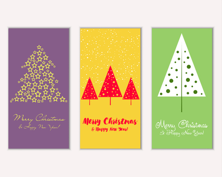 Vector illustration of winter holidays greeting cardsのイラスト素材