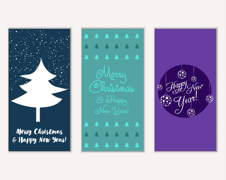 Vector illustration of winter holidays greeting cardsのイラスト素材