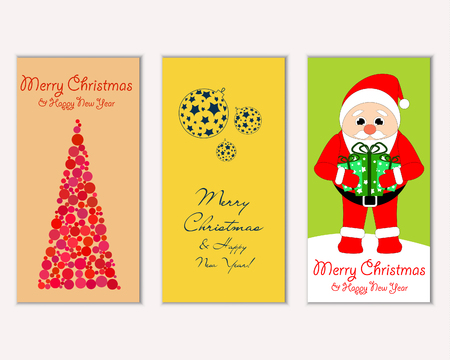 Vector illustration of winter holidays greeting cardsのイラスト素材