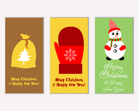 Vector illustration of winter holidays greeting cardsのイラスト素材