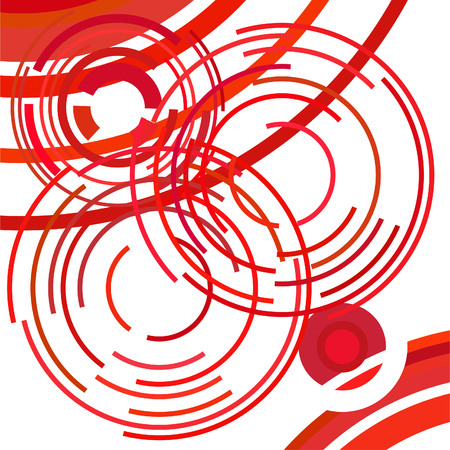 Abstract colored circles, lines, on white background, vector, businessのイラスト素材