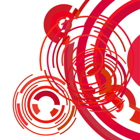 Abstract colored circles, lines, on white background, vector, businessのイラスト素材