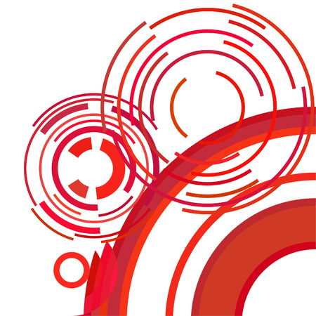 Abstract colored circles, lines, on white background, vector, businessのイラスト素材
